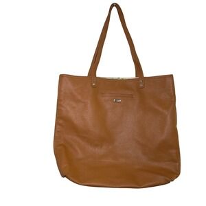 Jewel by Thirty One Brown Faux Leather Tote Bag work career minimal basic